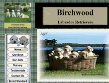 Tablet Screenshot of birchwoodlabradors.com